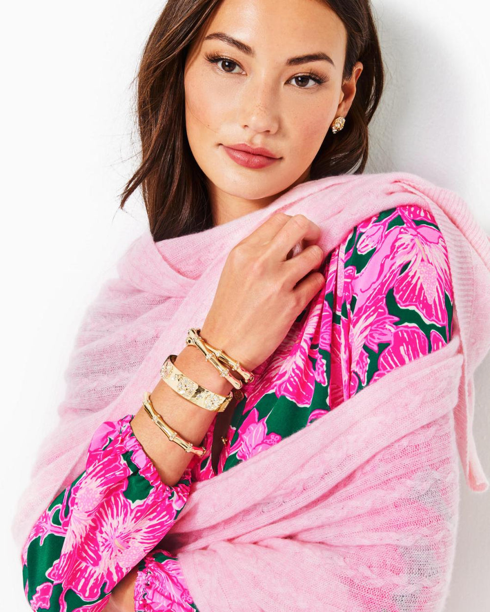 Lilly Pulitzer Enchanted Escape Bracelet Gold Metallic | Women Jewelry