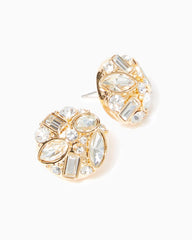 Lilly Pulitzer Enchanted Escape Stud Earrings Gold Metallic | Women Jewelry