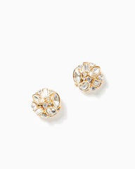 Lilly Pulitzer Enchanted Escape Stud Earrings Gold Metallic | Women Jewelry