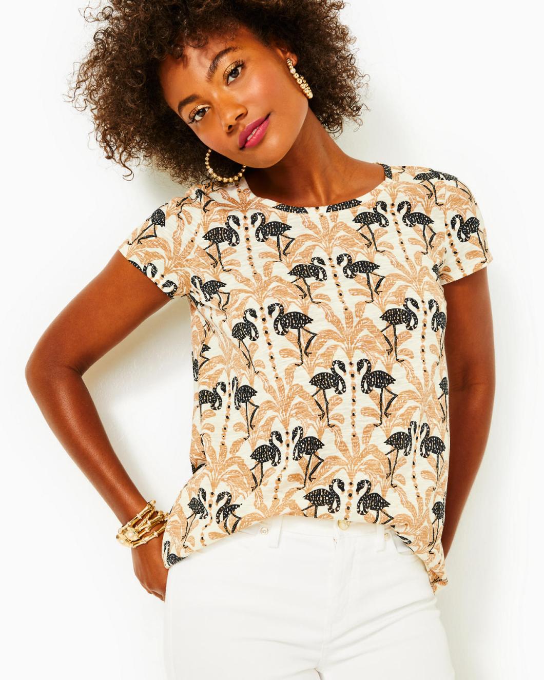 Lilly Pulitzer Etta Scoopneck Top Deeper Coconut Lil Stir It Up | Women Tops