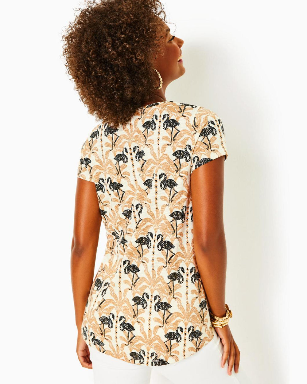 Lilly Pulitzer Etta Scoopneck Top Deeper Coconut Lil Stir It Up | Women Tops