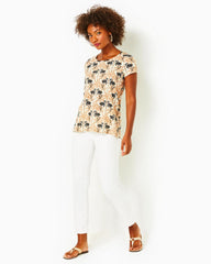Lilly Pulitzer Etta Scoopneck Top Deeper Coconut Lil Stir It Up | Women Tops