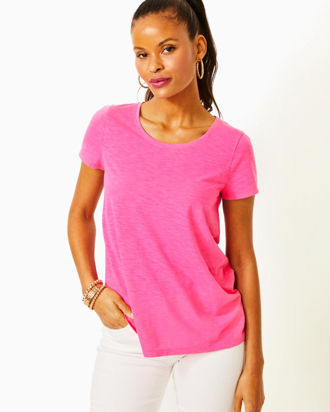 Lilly Pulitzer Etta Scoopneck Top Roxie Pink | Women Tops