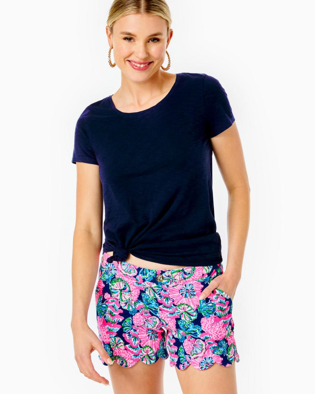 Lilly Pulitzer Etta Scoopneck Top True Navy | Women Tops