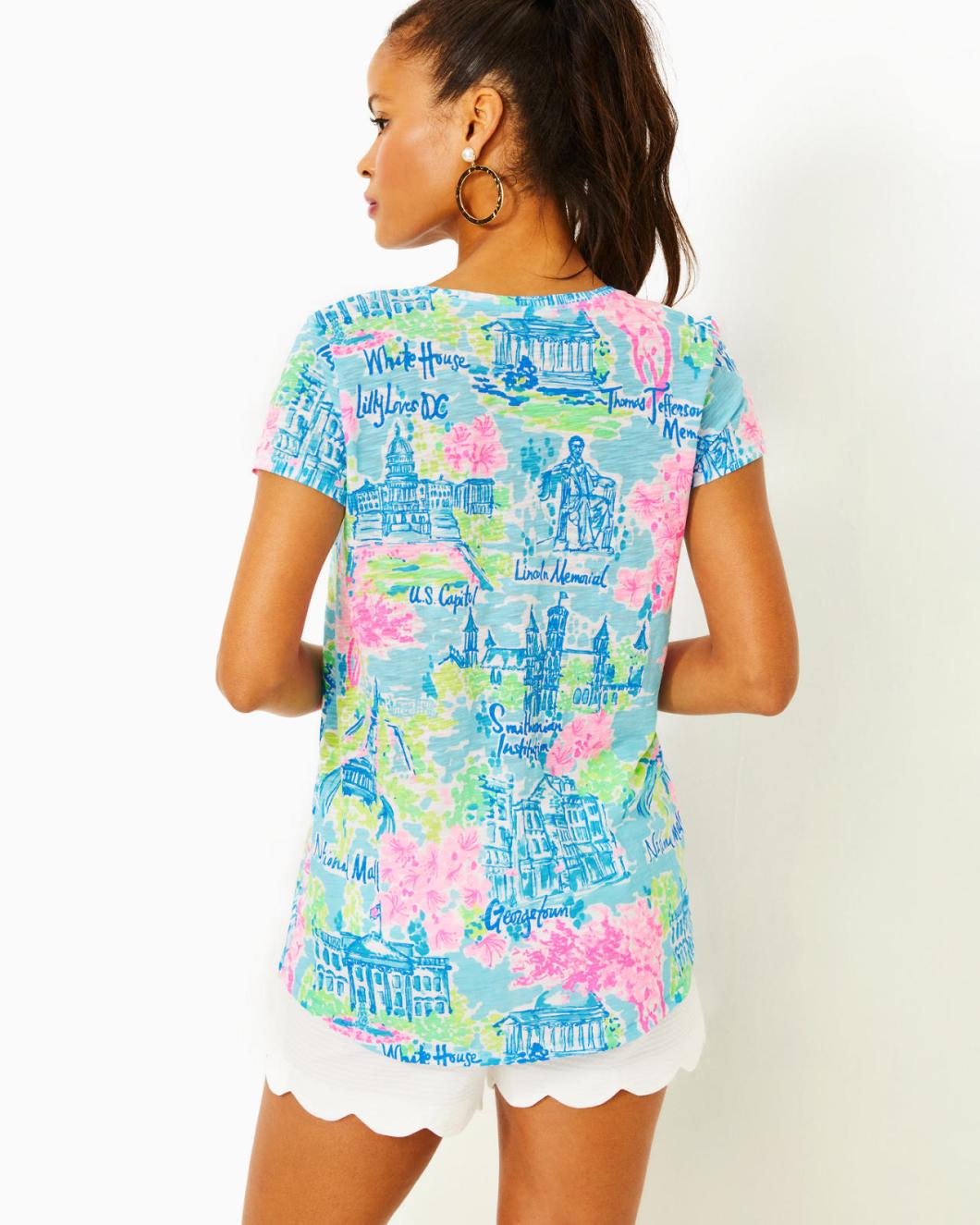 Lilly Pulitzer Etta V-Neck Top Multi Lilly Loves Dc | Women Tops