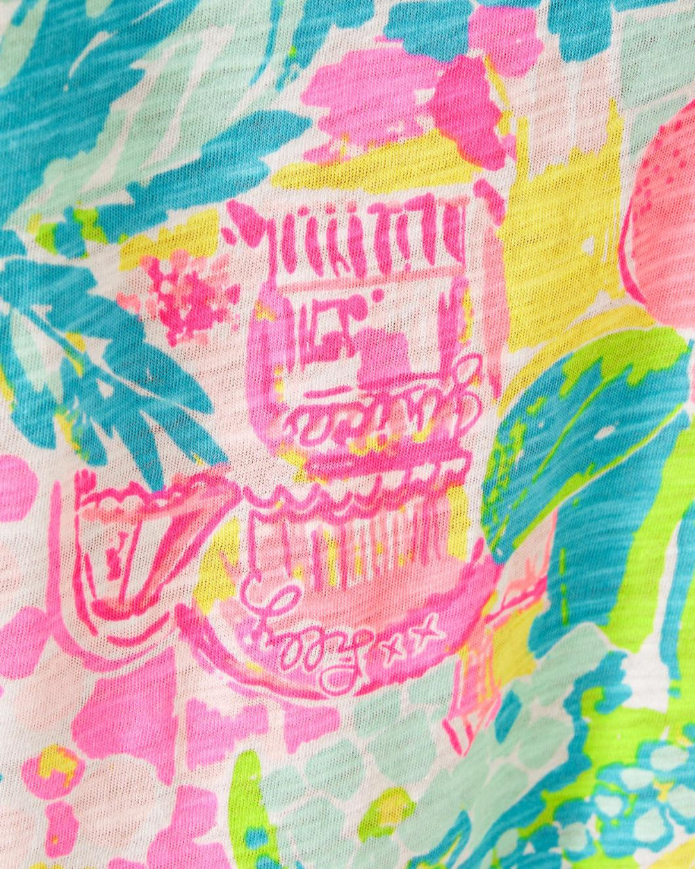 Lilly Pulitzer Etta V-Neck Top Multi Sunshine State Of Mind | Women Tops