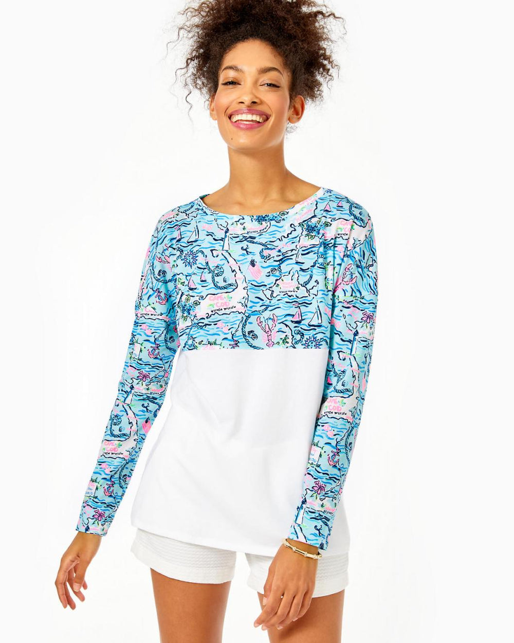 Lilly Pulitzer Finn Top Bali Blue Lilly Loves Cape Cod | Women Tops