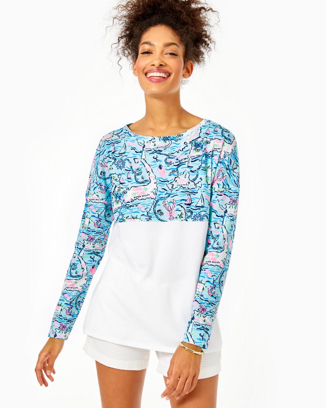 Lilly Pulitzer Finn Top Bali Blue Lilly Loves Cape Cod | Women Tops