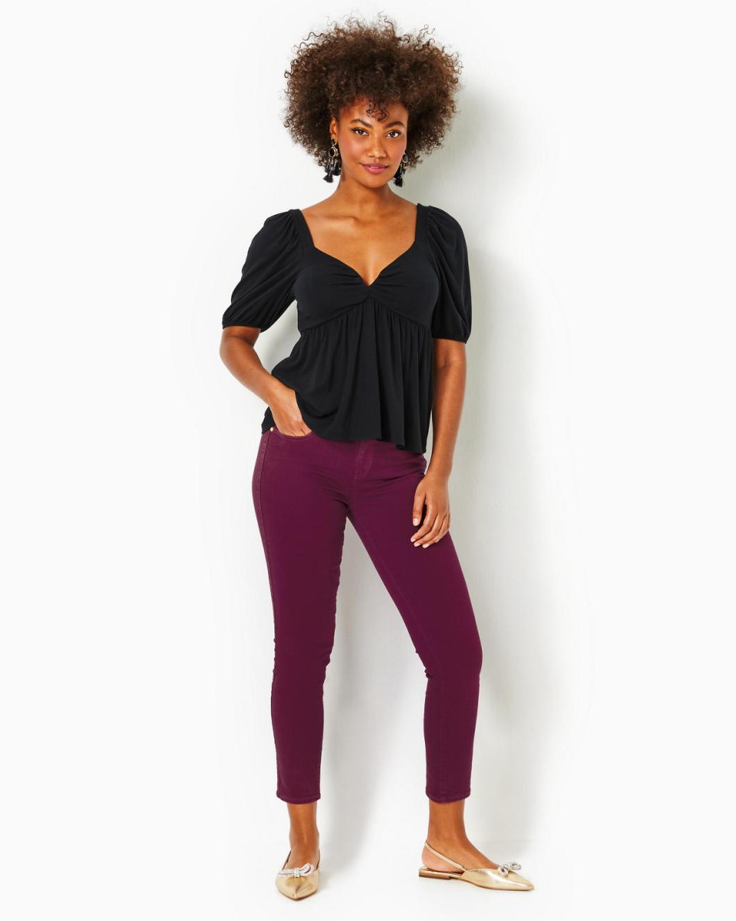 Lilly Pulitzer Floriana Knit Top Onyx | Women Tops