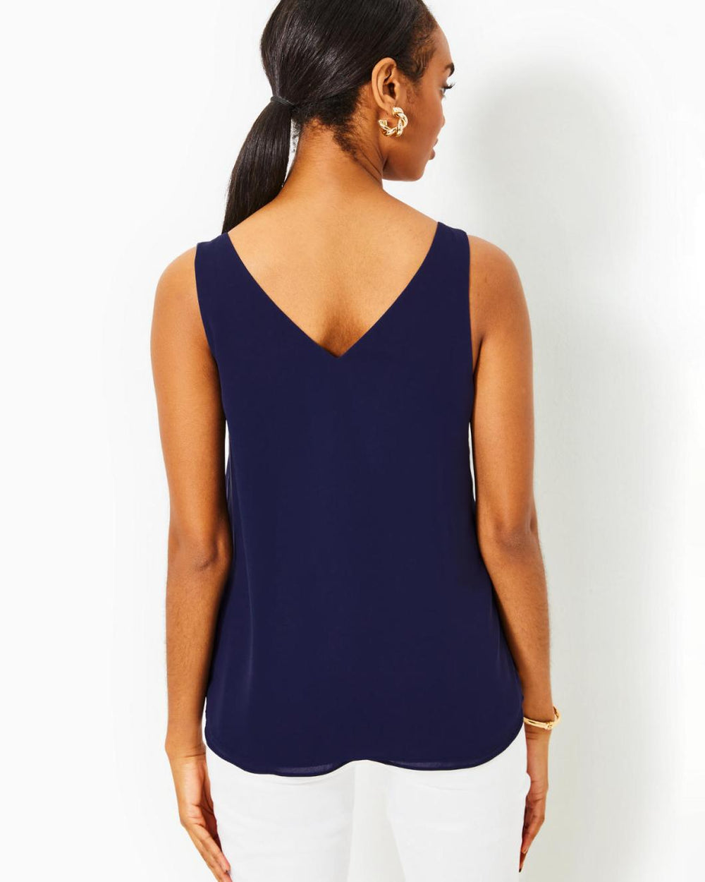 Lilly Pulitzer Florin Straight Hem Top True Navy | Women Tops
