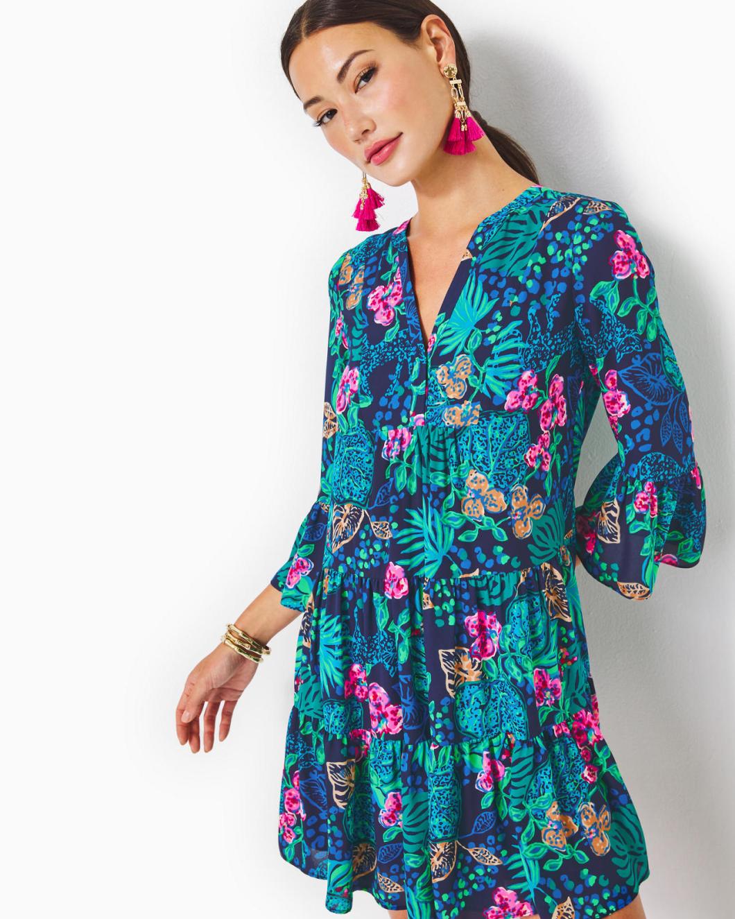 Lilly Pulitzer Gabriel Dress Low Tide Navy Life Of The Party | Women Swing Dresses