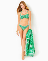 Lilly Pulitzer Genya Bandeau Swim Top Conch Shell Pink Lets Go Bananas | Women Swimsuits