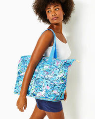 Lilly Pulitzer Getaway Packable Tote Bali Blue Lilly Loves Cape Cod | Women Bags
