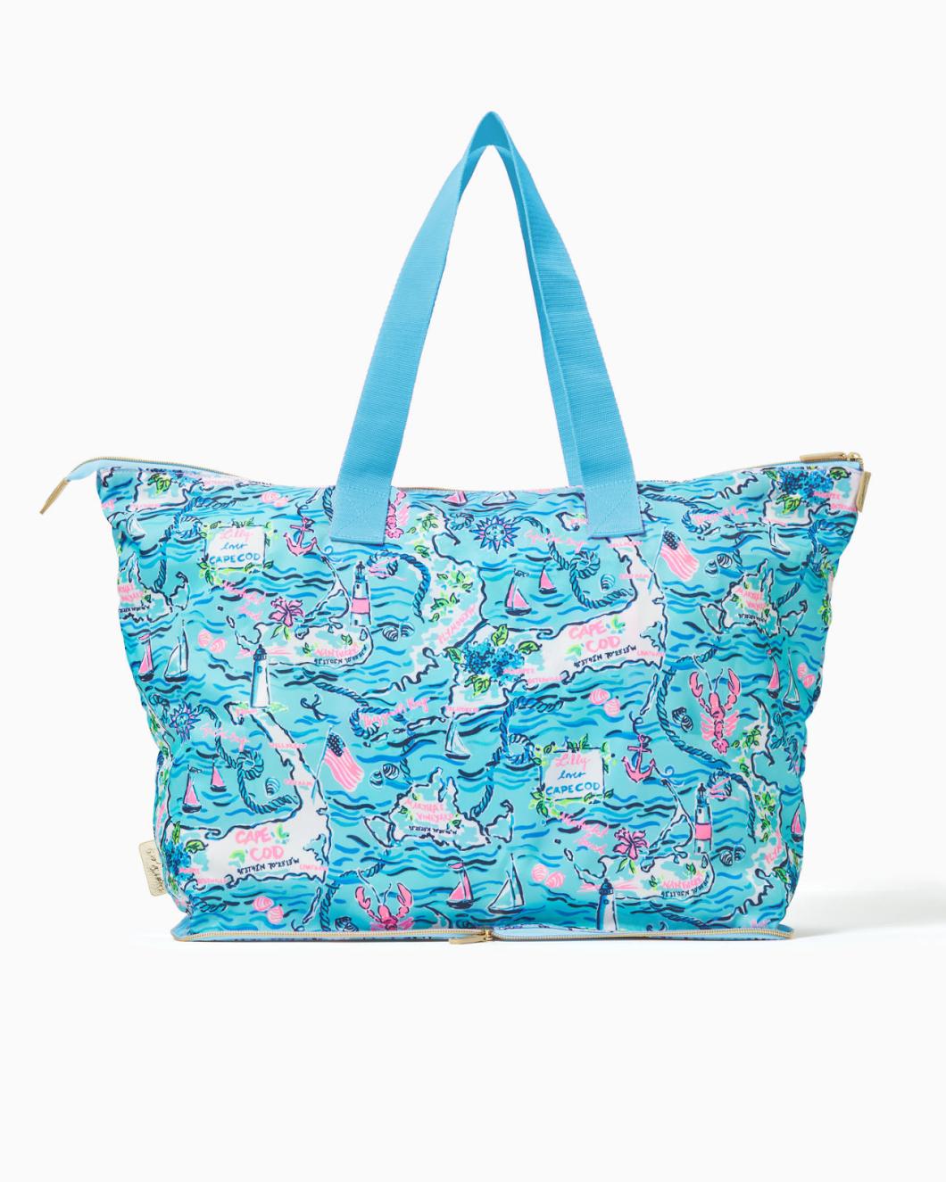 Lilly Pulitzer Getaway Packable Tote Bali Blue Lilly Loves Cape Cod | Women Bags