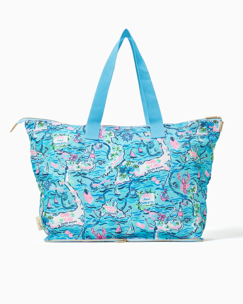 Lilly Pulitzer Getaway Packable Tote Bali Blue Lilly Loves Cape Cod | Women Bags