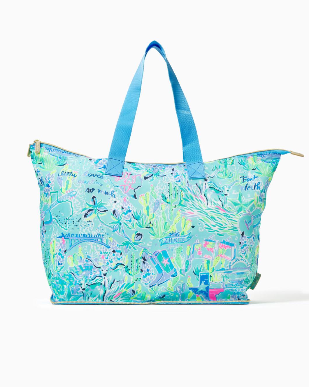 Lilly Pulitzer Getaway Packable Tote Bayside Blue Lilly Loves Texas | Women Bags