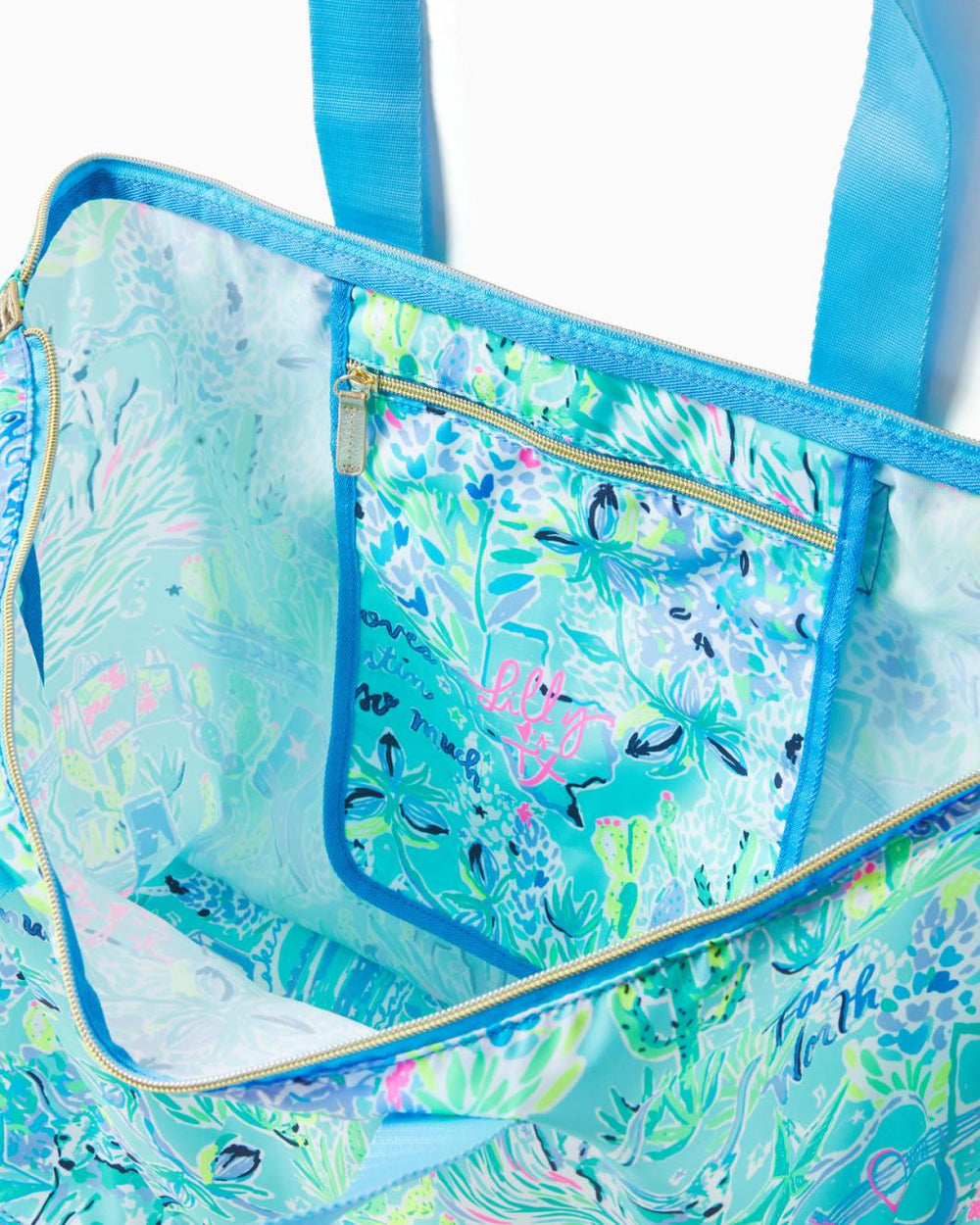 Lilly Pulitzer Getaway Packable Tote Bayside Blue Lilly Loves Texas | Women Bags