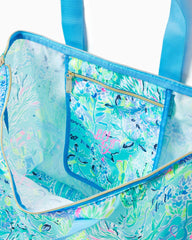 Lilly Pulitzer Getaway Packable Tote Bayside Blue Lilly Loves Texas | Women Bags