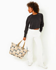 Lilly Pulitzer Getaway Packable Tote Deeper Coconut Lil Stir It Up | Women Bags