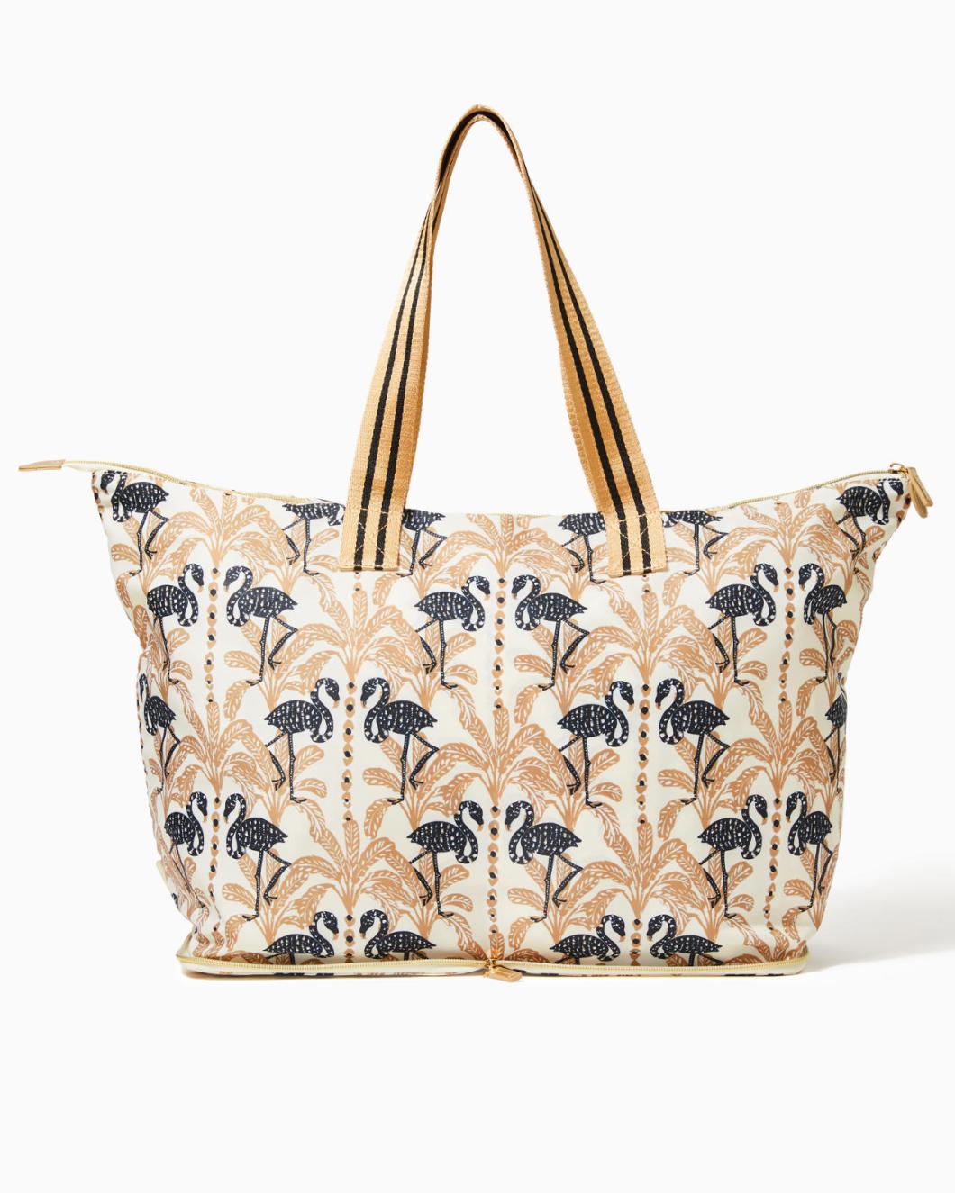 Lilly Pulitzer Getaway Packable Tote Deeper Coconut Lil Stir It Up | Women Bags