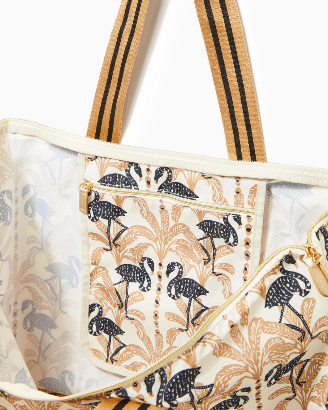 Lilly Pulitzer Getaway Packable Tote Deeper Coconut Lil Stir It Up | Women Bags