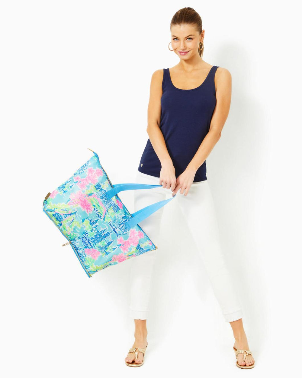 Lilly Pulitzer Getaway Packable Tote Multi Lilly Loves Dc | Women Bags