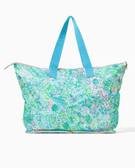 Lilly Pulitzer Getaway Packable Tote Surf Blue Lilly Loves South Carolina | Women Bags