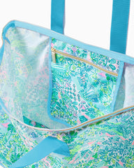 Lilly Pulitzer Getaway Packable Tote Surf Blue Lilly Loves South Carolina | Women Bags