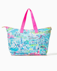 Lilly Pulitzer Getaway Packable Tote Whisper Blue Lilly Loves Nantucket | Women Bags