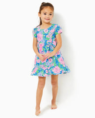 Lilly Pulitzer Girls Alexandra Cotton Dress Multi Spring In Your Step | Girl Dresses &amp; Rompers