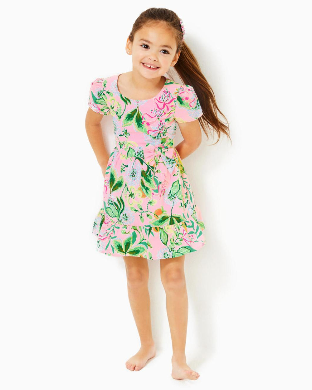 Lilly Pulitzer Girls Alexandra Cotton Dress Multi Via Amore Spritzer | Girl Dresses &amp; Rompers