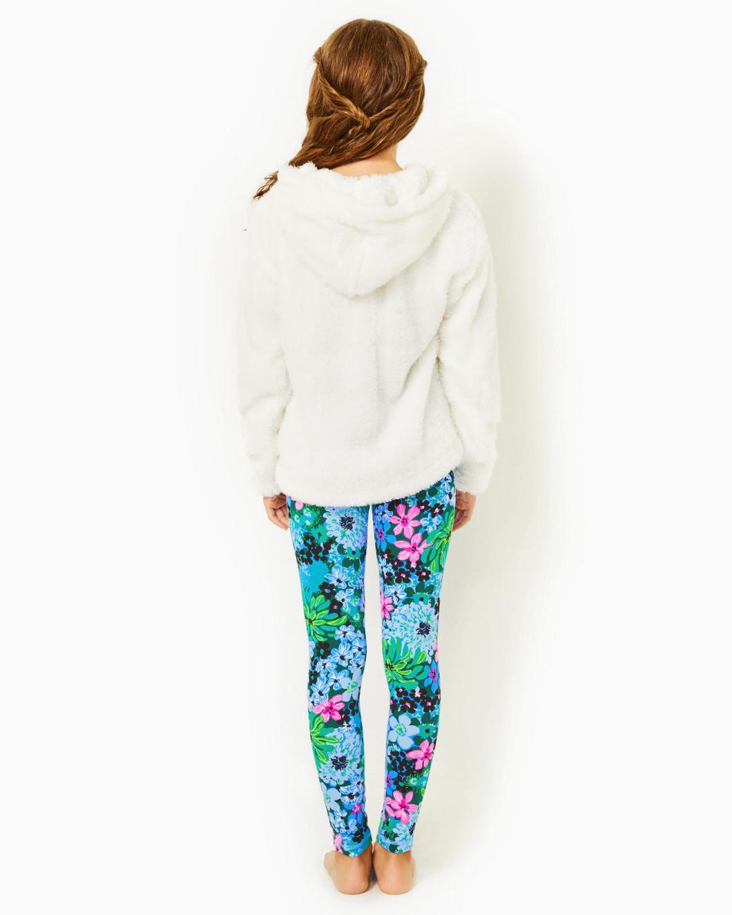 Lilly Pulitzer Girls Eastley Sherpa Hoodie Coconut | Girl Tops &amp; Bottoms