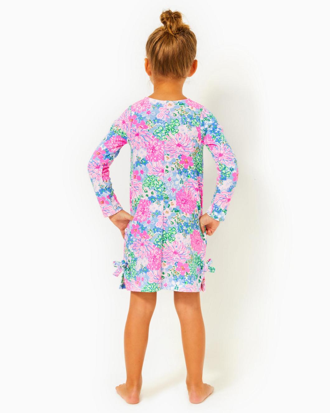Lilly Pulitzer Girls Little Lilly Knit Shift Dress Multi Lil Soiree All Day | Girl Dresses &amp; Rompers