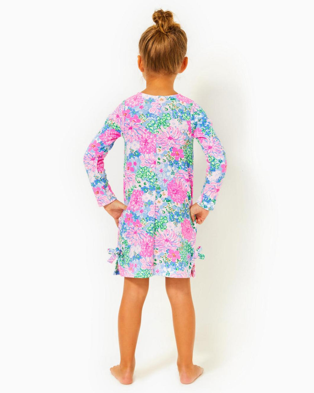 Lilly Pulitzer Girls Little Lilly Knit Shift Dress Multi Lil Soiree All Day | Girl Dresses &amp; Rompers
