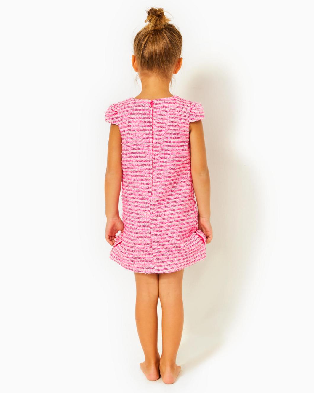 Lilly Pulitzer Girls Little Lilly Shift Dress Pink Palms Fantasy Tweed | Girl Dresses &amp; Rompers