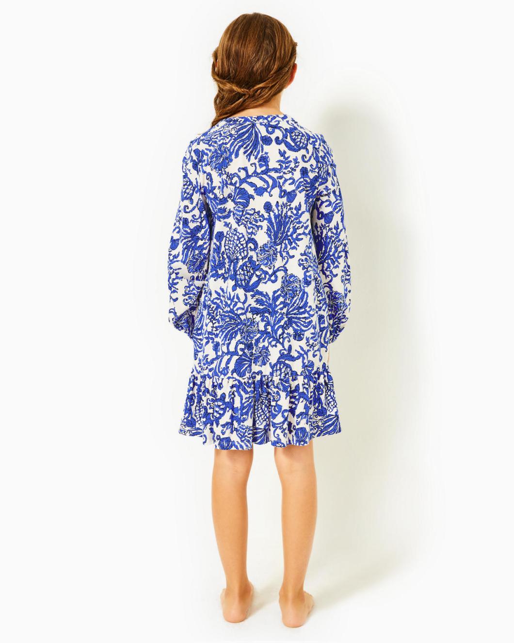 Lilly Pulitzer Girls Mini Alyssa Cotton Dress Deeper Coconut Ride With Me | Girl Dresses &amp; Rompers