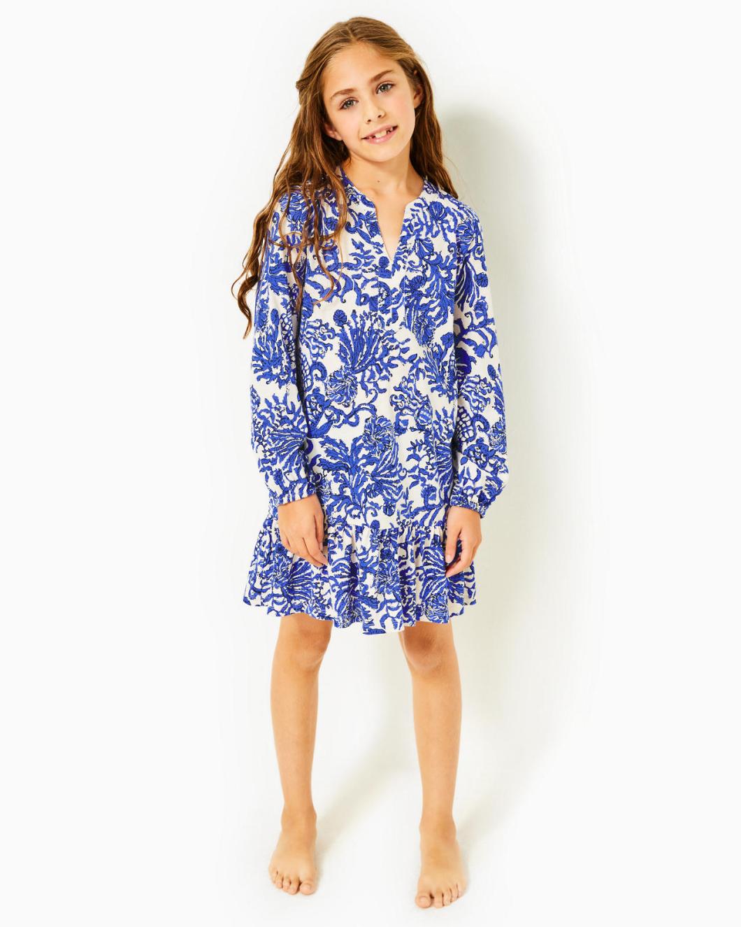 Lilly Pulitzer Girls Mini Alyssa Cotton Dress Deeper Coconut Ride With Me | Girl Dresses &amp; Rompers
