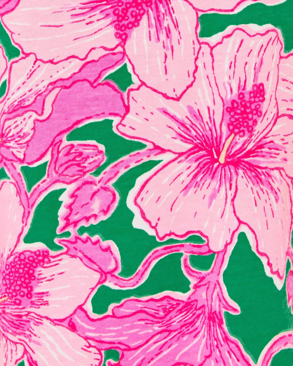 Lilly Pulitzer Girls Mini Alyssa Cotton Dress Kelly Green Hibis Kiss | Girl Dresses &amp; Rompers