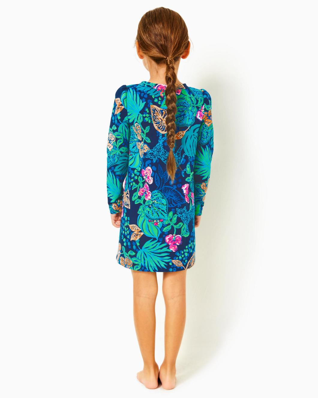 Lilly Pulitzer Girls Mini Jansen Dress Low Tide Navy Life Of The Party | Girl Dresses &amp; Rompers