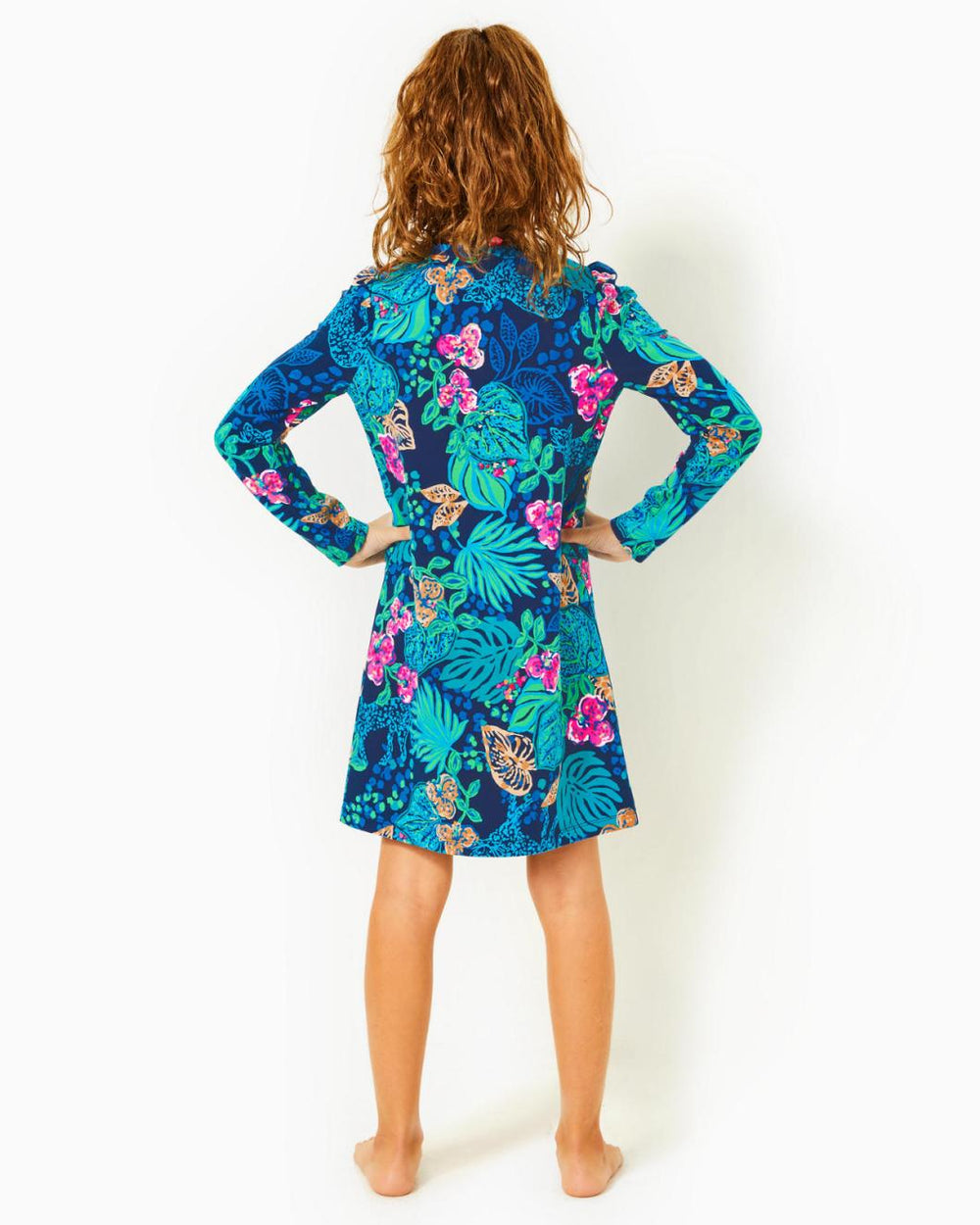 Lilly Pulitzer Girls Mini Jansen Dress Low Tide Navy Life Of The Party | Girl Dresses &amp; Rompers