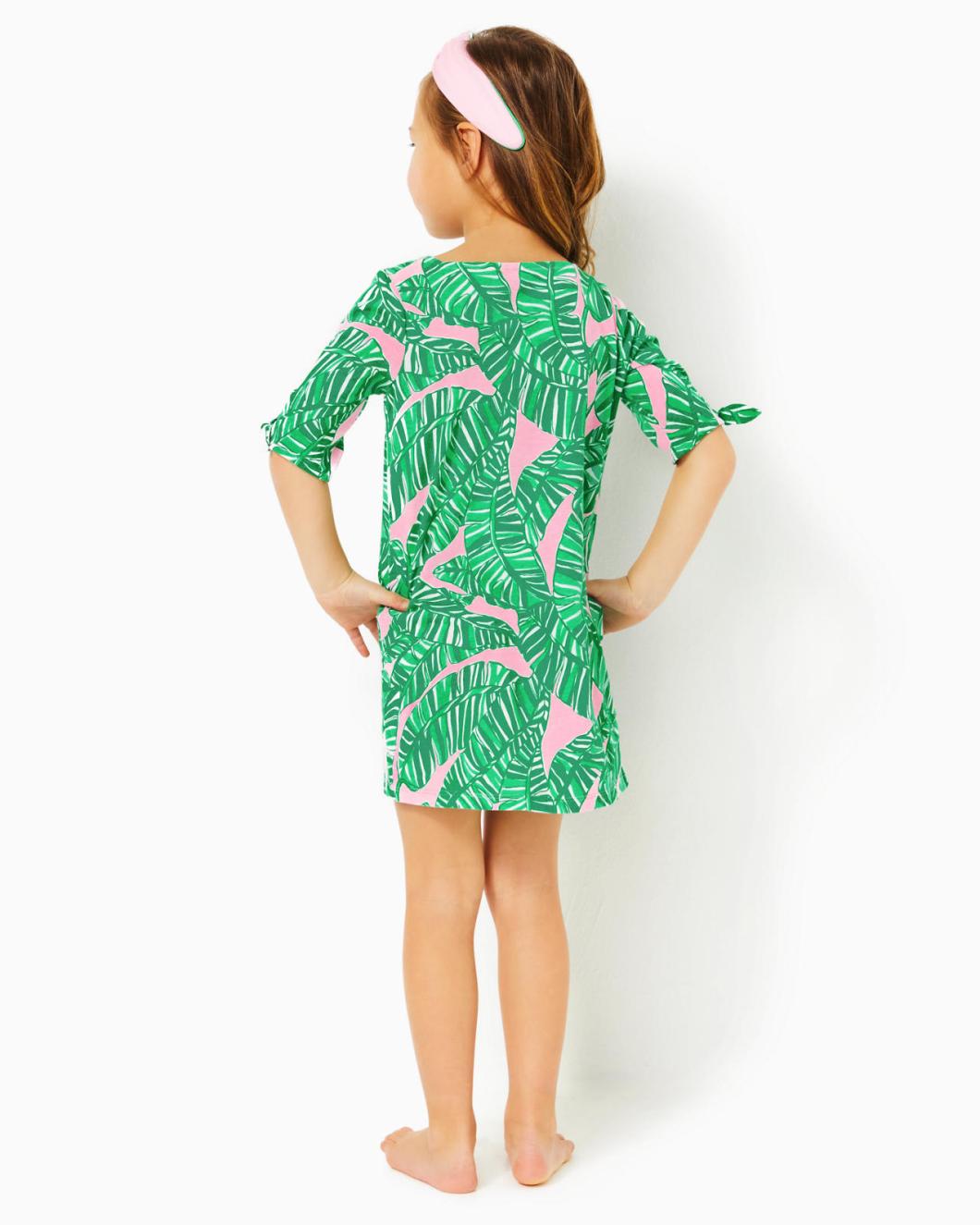 Lilly Pulitzer Girls Mini Lidia Dress Conch Shell Pink Lets Go Bananas | Girl Dresses &amp; Rompers