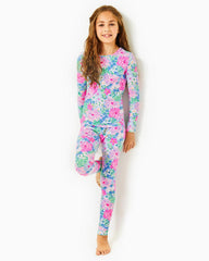 Lilly Pulitzer Girls Mini Sammy Pajama Set Multi Lil Soiree All Day | Girl Pajamas