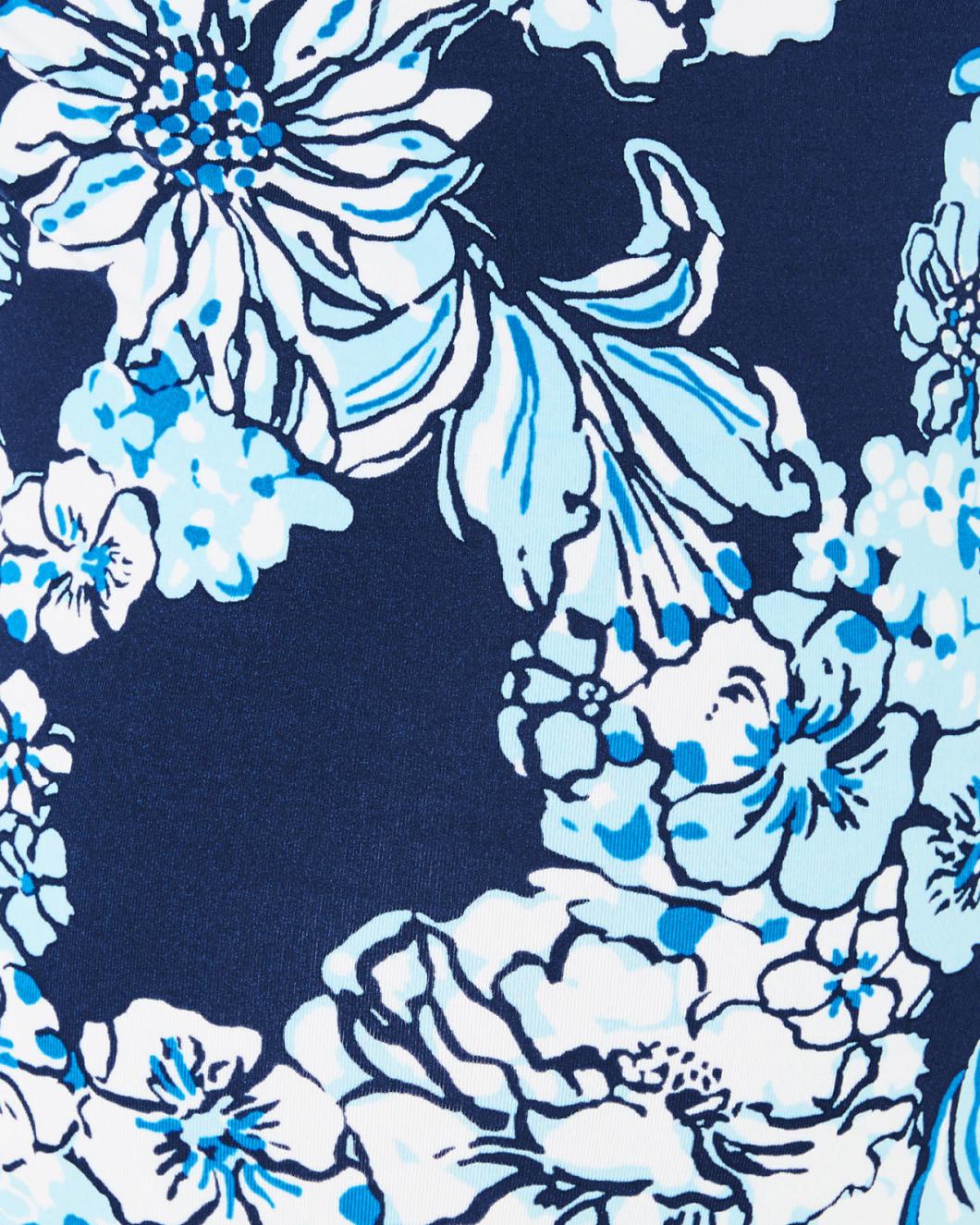 Lilly Pulitzer Girls Waterfall One-Piece Swimsuit Low Tide Navy Bouquet All Day Swim | Girl Swim