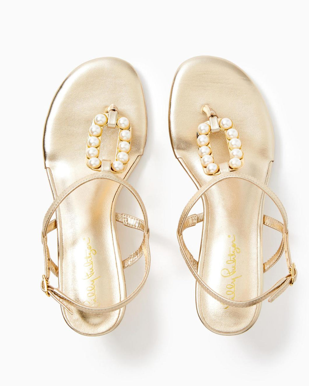 Lilly Pulitzer Good As Gold Pearl Wedge Gold Metallic | Women Shoes