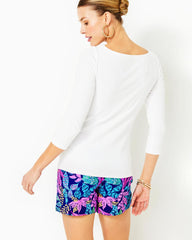 Lilly Pulitzer Halee 3/4-Sleeve Top Resort White | Women Tops