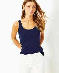 Lilly Pulitzer Halee Tank Top True Navy | Women Tops