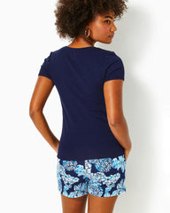 Lilly Pulitzer Halee V-Neck Top True Navy | Women Tops