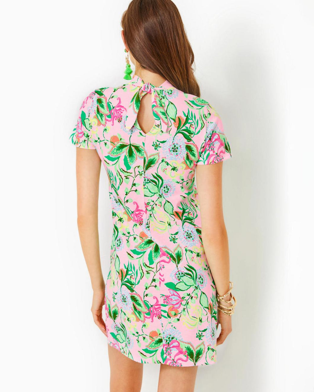 Lilly Pulitzer Hallie Short Sleeve Cotton Dress Multi Via Amore Spritzer | Women Fitted Dresses