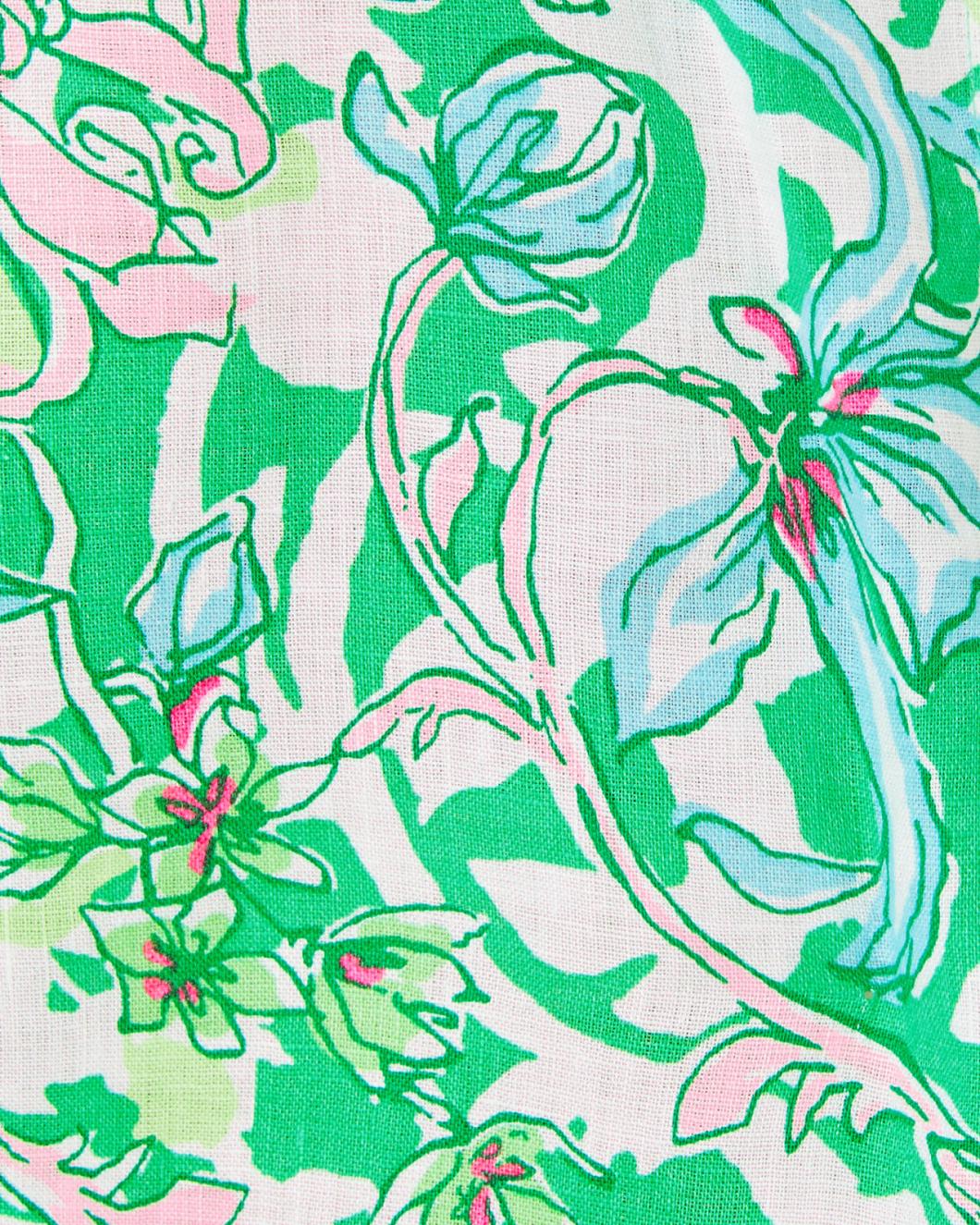 Lilly Pulitzer Hollie Linen Tunic Spearmint Blossom Views | Women Tops