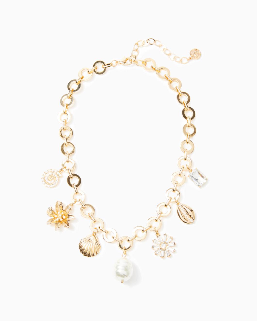 Lilly Pulitzer In The Wild Flower Necklace Gold Metallic | Women Jewelry